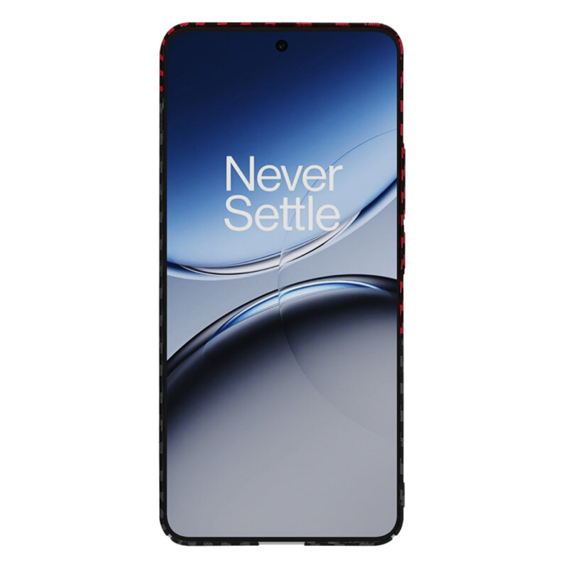Husa OnePlus Nord 4 Techsuit Carbonite FiberShell, rosu inchis