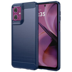 Husa Motorola Moto G55 Techsuit Carbon Silicone, albastru