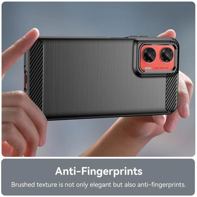 Husa Motorola Moto G55 Techsuit Carbon Silicone, albastru