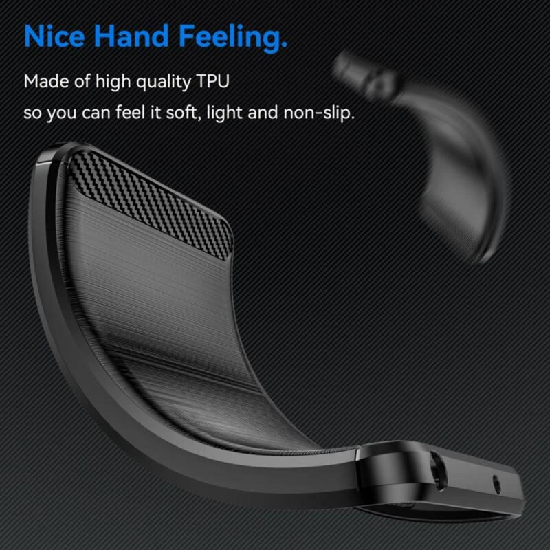 Husa Motorola Moto G35 Techsuit Carbon Silicone, albastru