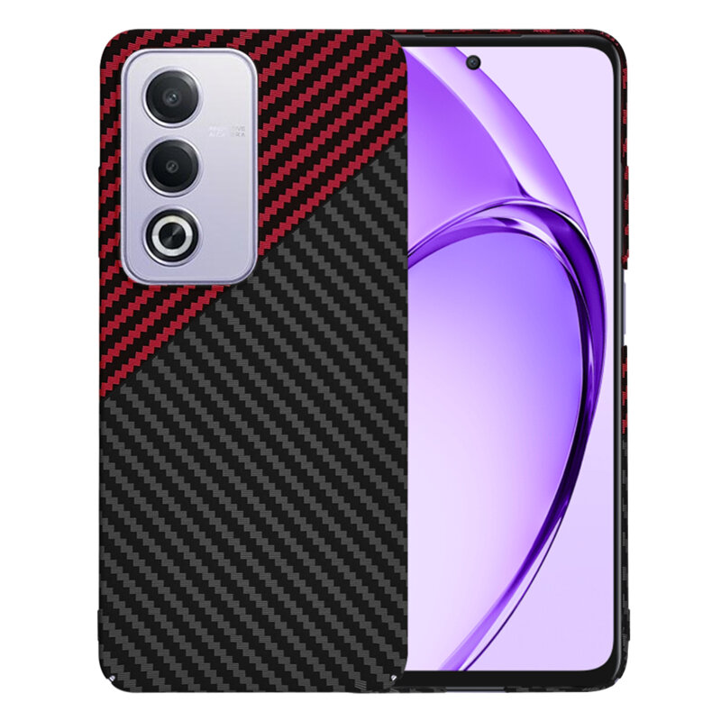 Husa Oppo A80 5G Techsuit Carbonite FiberShell, rosu inchis