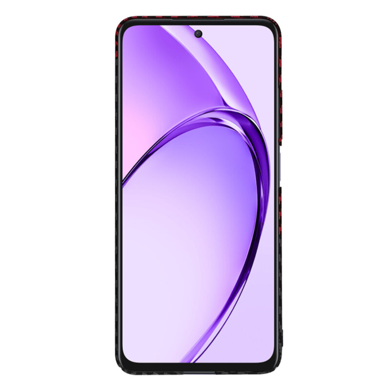 Husa Oppo A80 5G Techsuit Carbonite FiberShell, rosu inchis