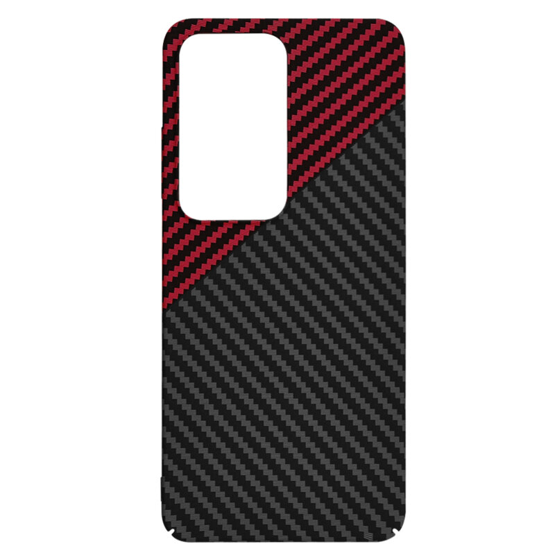 Husa Oppo A80 5G Techsuit Carbonite FiberShell, rosu inchis