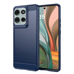 Husa Motorola Moto G75 Techsuit Carbon Silicone, albastru
