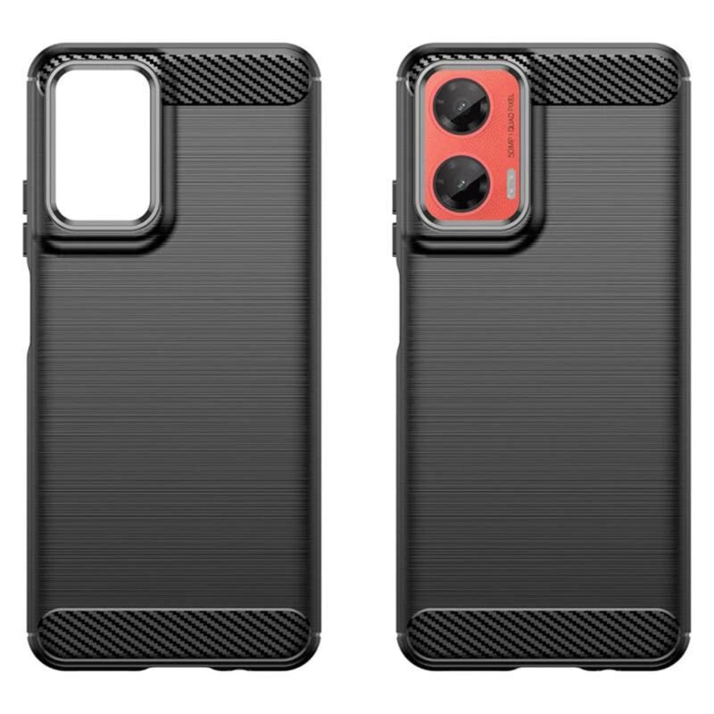 Husa Motorola Moto G75 Techsuit Carbon Silicone, negru