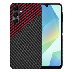 Husa Samsung Galaxy A16 5G Techsuit Carbonite FiberShell, rosu inchis
