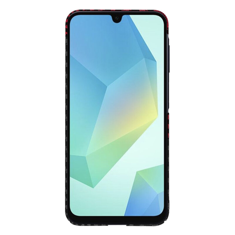 Husa Samsung Galaxy A16 5G Techsuit Carbonite FiberShell, rosu inchis