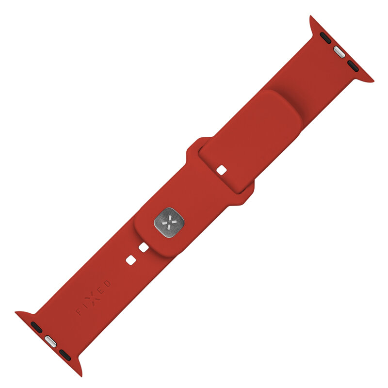Curea Apple Watch 10 42mm Fixed Silicone Sporty Strap Set, rosu