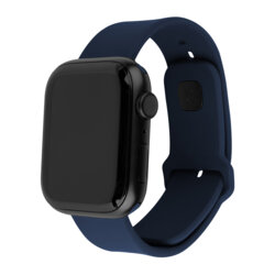 Curea Apple Watch 10 42mm Fixed Silicone Sporty Strap Set, albastru