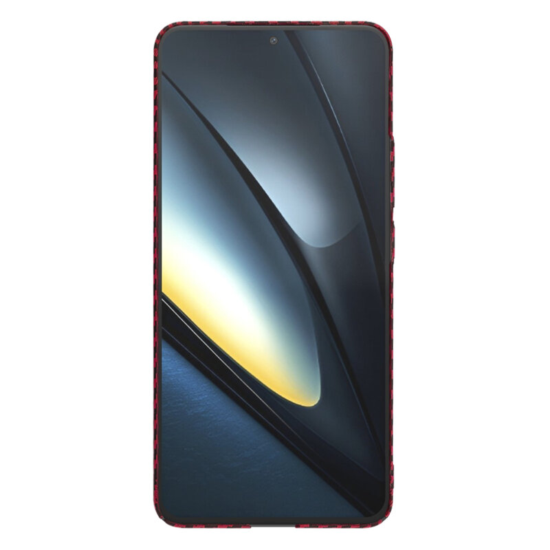 Husa Xiaomi Poco F6 Pro Techsuit Carbonite FiberShell, rosu