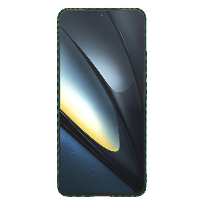 Husa Xiaomi Poco F6 Pro Techsuit Carbonite FiberShell, verde