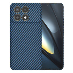 Husa Xiaomi Poco F6 Pro Techsuit Carbonite FiberShell, cyan