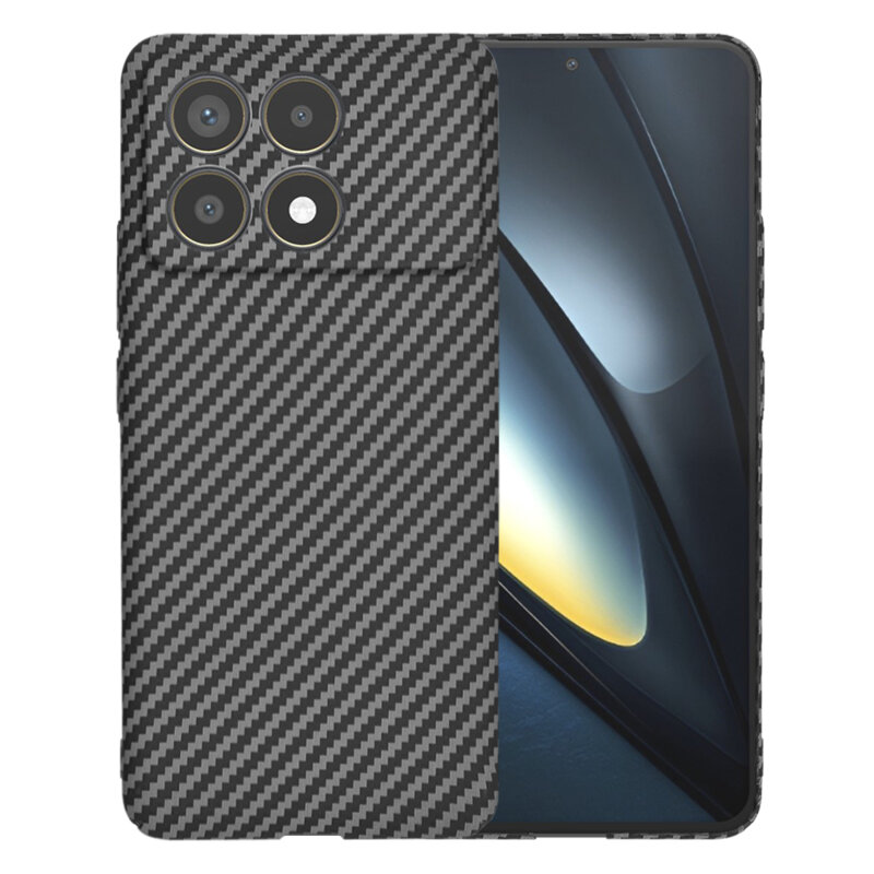 Husa Xiaomi Poco F6 Pro Techsuit Carbonite FiberShell, negru