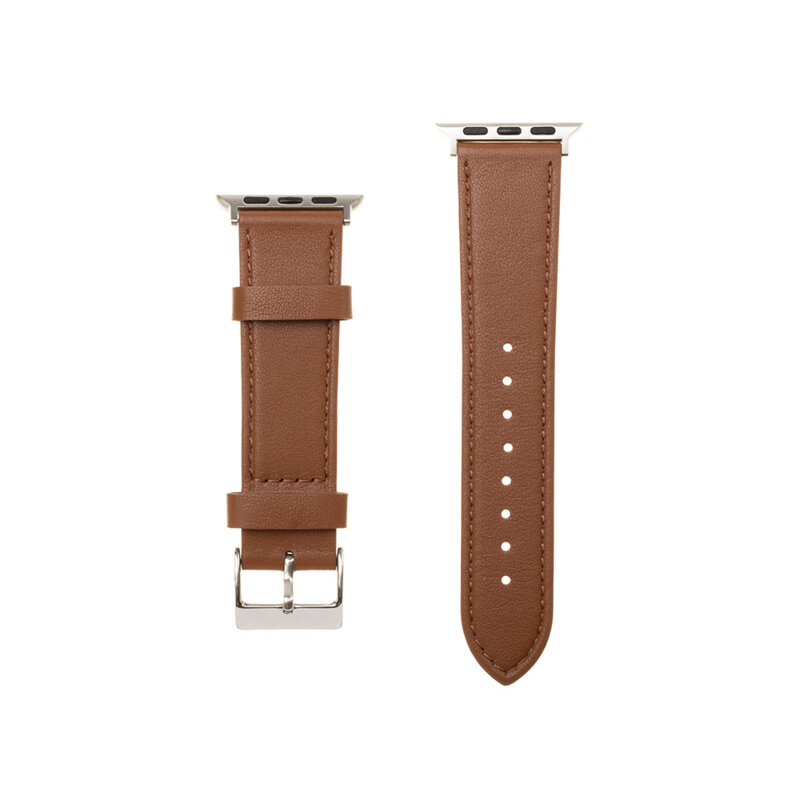 Curea Apple Watch Ultra Fixed Leather Strap, maro