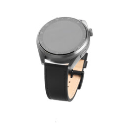 Curea Amazfit GTR 42mm Fixed Leather Strap, negru