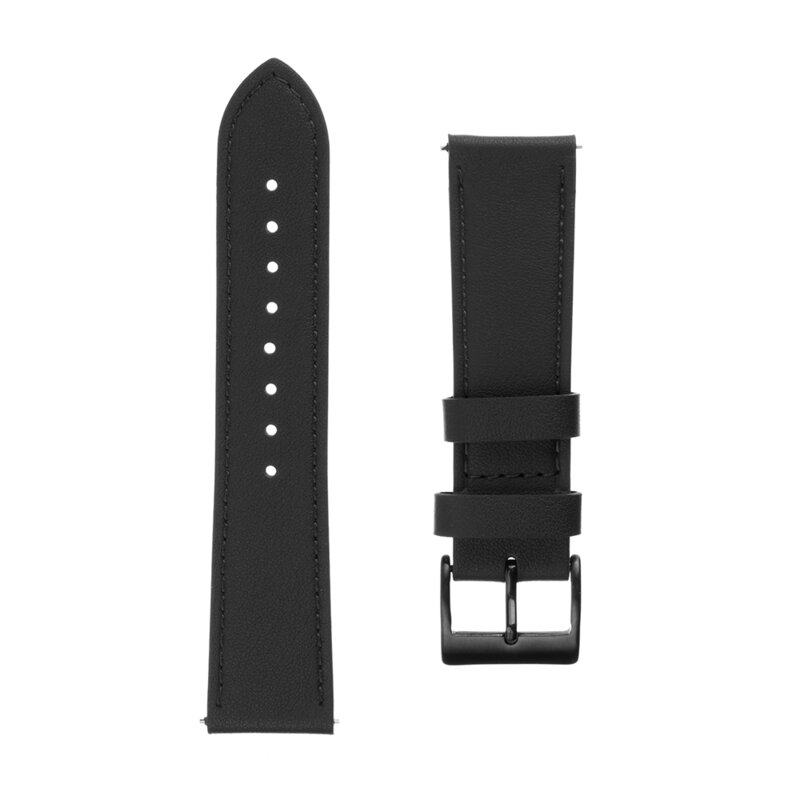 Curea Garmin Forerunner 245 Fixed Leather Strap, negru