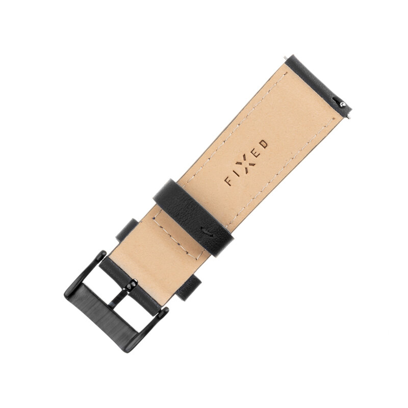 Curea Garmin Forerunner 245 Fixed Leather Strap, negru