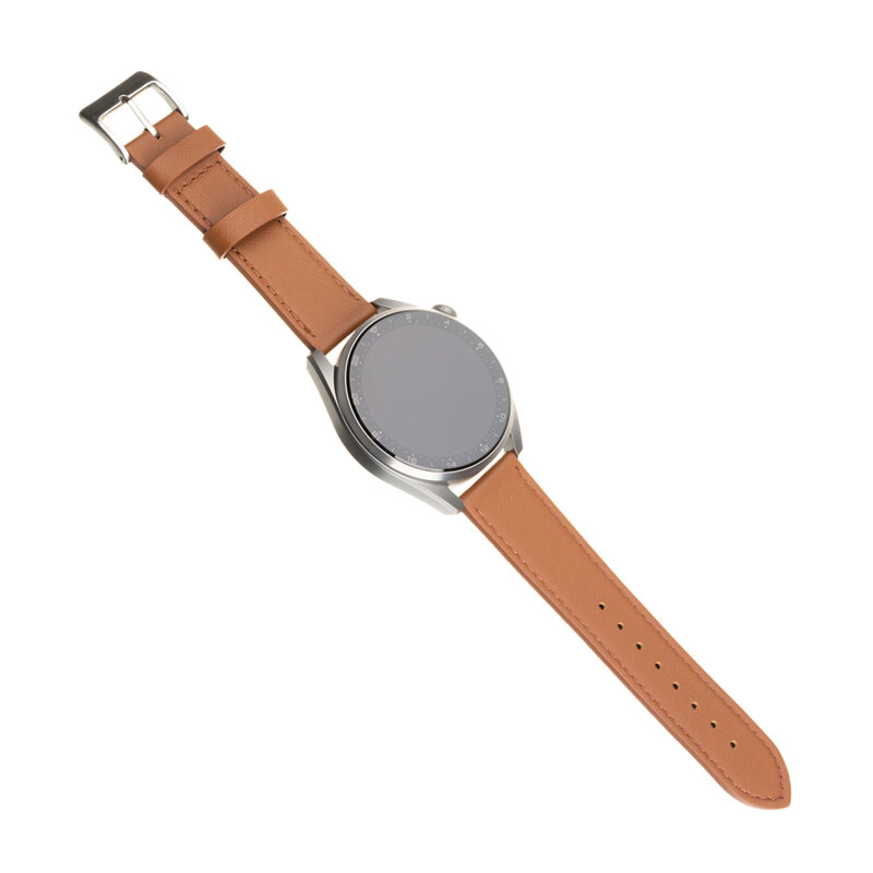 Curea Huawei Watch GT 3 46mm Fixed Leather Strap, maro