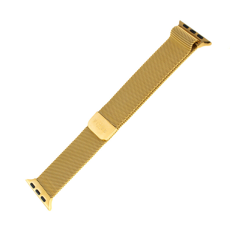 Curea Apple Watch 10 46mm Fixed Mesh Strap, auriu