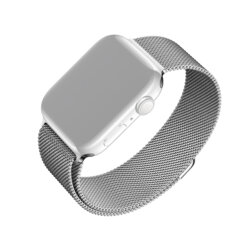 Curea Apple Watch 5 44mm Fixed Mesh Strap, argintiu