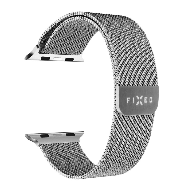 Curea Apple Watch 5 44mm Fixed Mesh Strap, argintiu