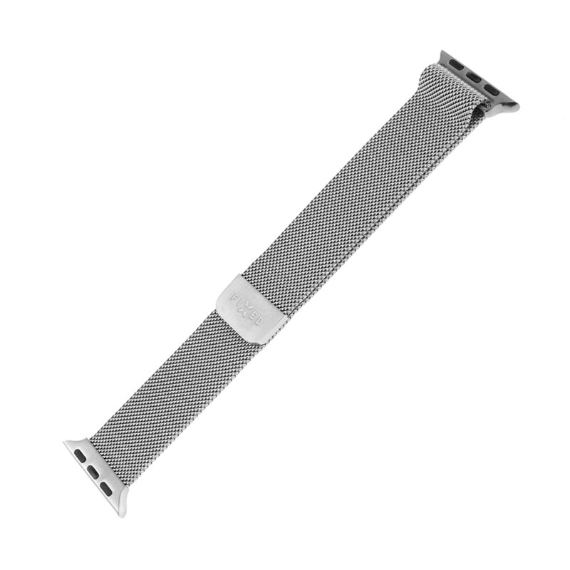 Curea Apple Watch 10 46mm Fixed Mesh Strap, argintiu