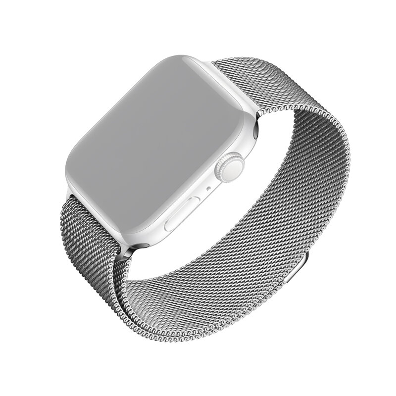 Curea Apple Watch SE 2 44mm Fixed Mesh Strap, argintiu