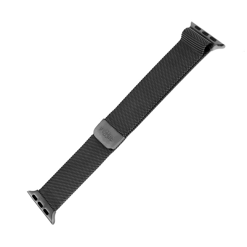 Curea Apple Watch 7 45mm Fixed Mesh Strap, negru