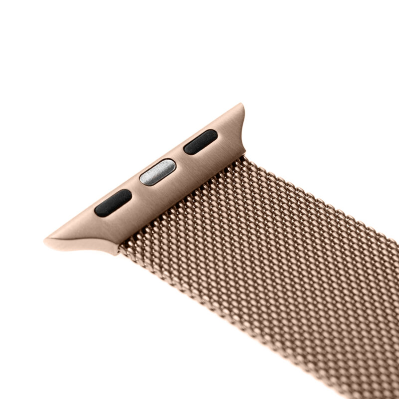 Curea Apple Watch 5 40mm Fixed Mesh Strap, roz auriu