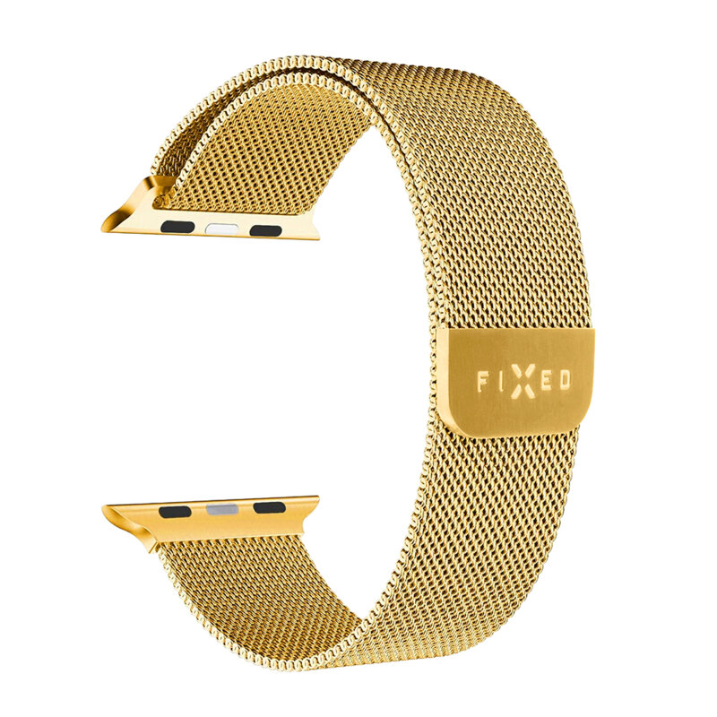 Curea Apple Watch 10 42mm Fixed Mesh Strap, auriu