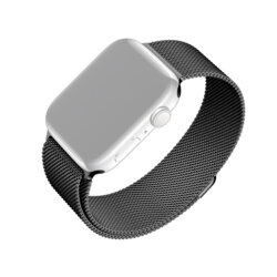 Curea Apple Watch 10 42mm Fixed Mesh Strap, negru