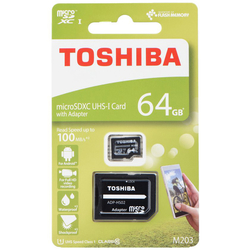 Card de memorie Toshiba Micro SDXC 64 GB UHS-I + Adaptor SD