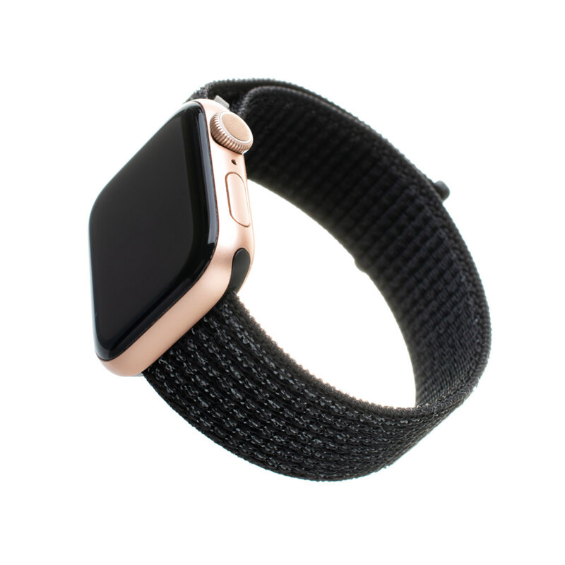 Curea Apple Watch 1 38mm Fixed Nylon Strap, negru mat
