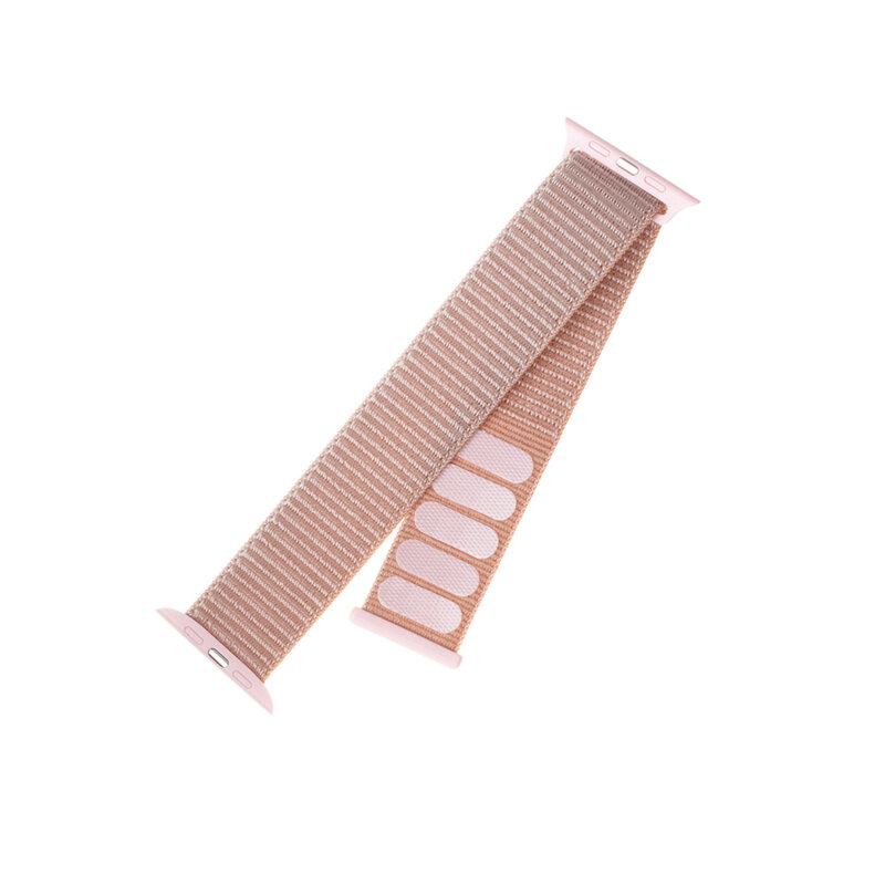 Curea Apple Watch 6 44mm Fixed Nylon Strap, roz auriu