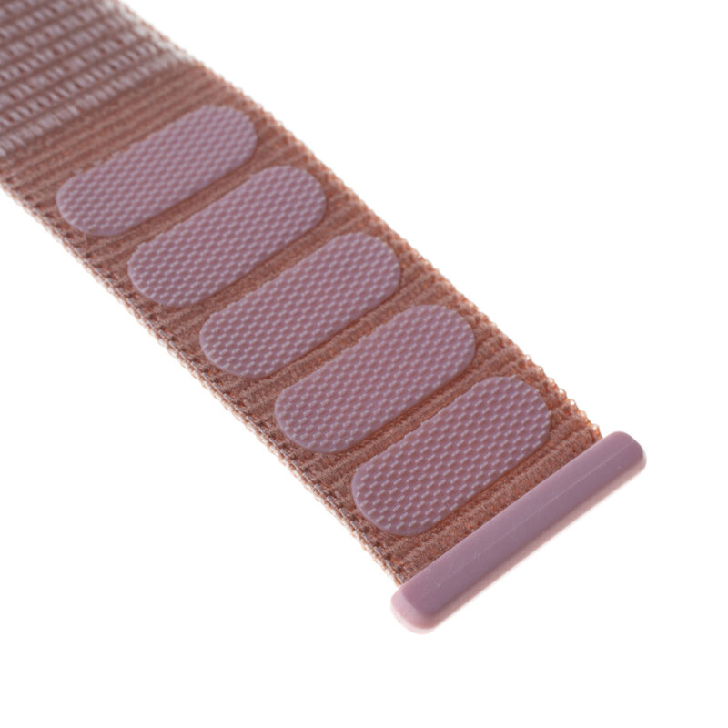 Curea Apple Watch 10 46mm Fixed Nylon Strap, roz auriu