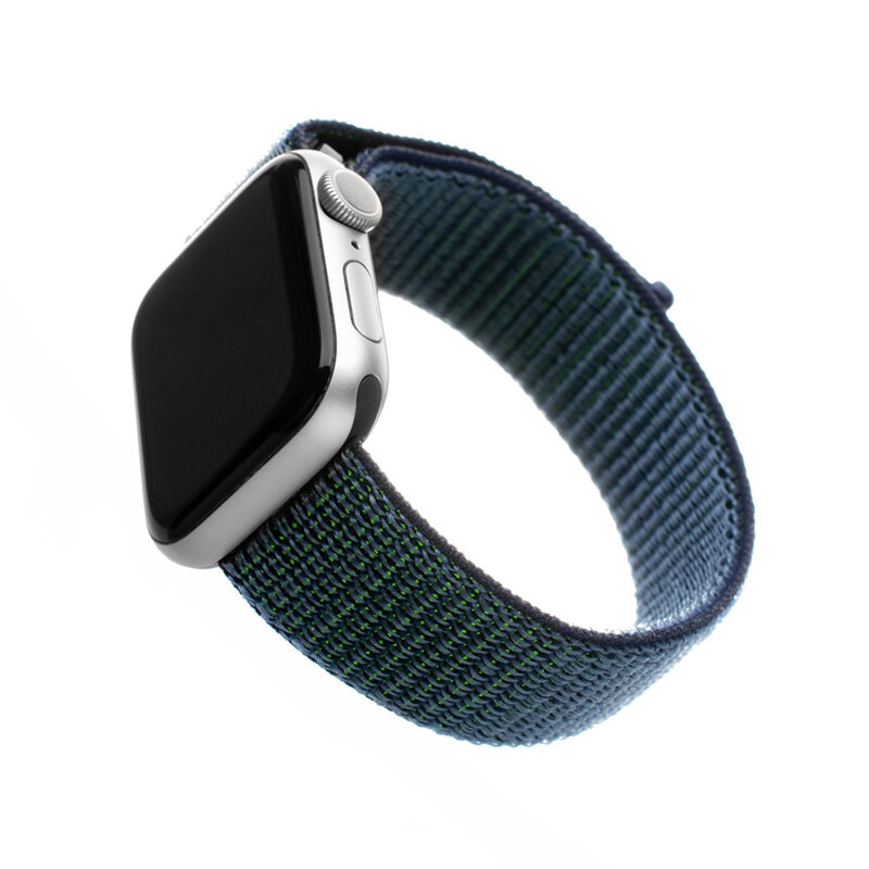 Curea Apple Watch 6 44mm Fixed Nylon Strap, bleumarin