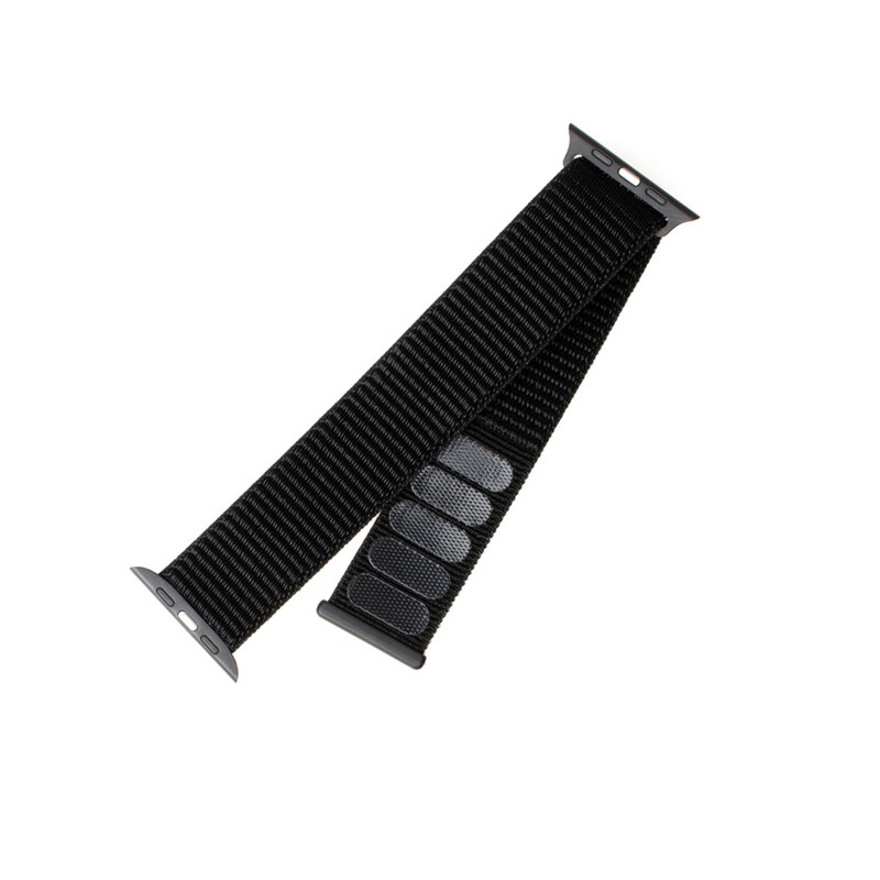 Curea Apple Watch 10 42mm Fixed Nylon Strap, negru