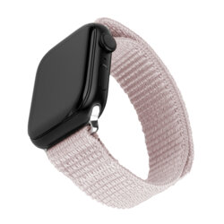 Curea Apple Watch 6 44mm Fixed Nylon Strap, roz auriu