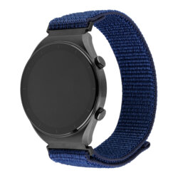 Curea Samsung Galaxy Watch 46mm Fixed Nylon Strap, bleumarin