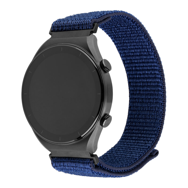 Curea Samsung Galaxy Watch 3 45mm Fixed Nylon Strap, bleumarin