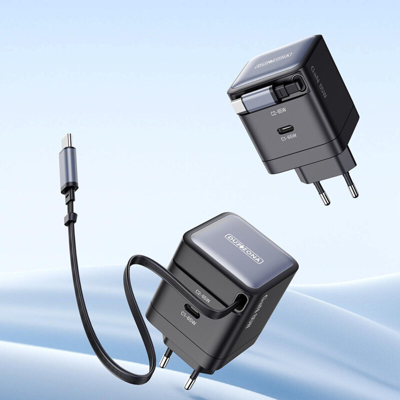 Incarcator GaN Fast Charging 2X USB-C Duzzona T10, 65W