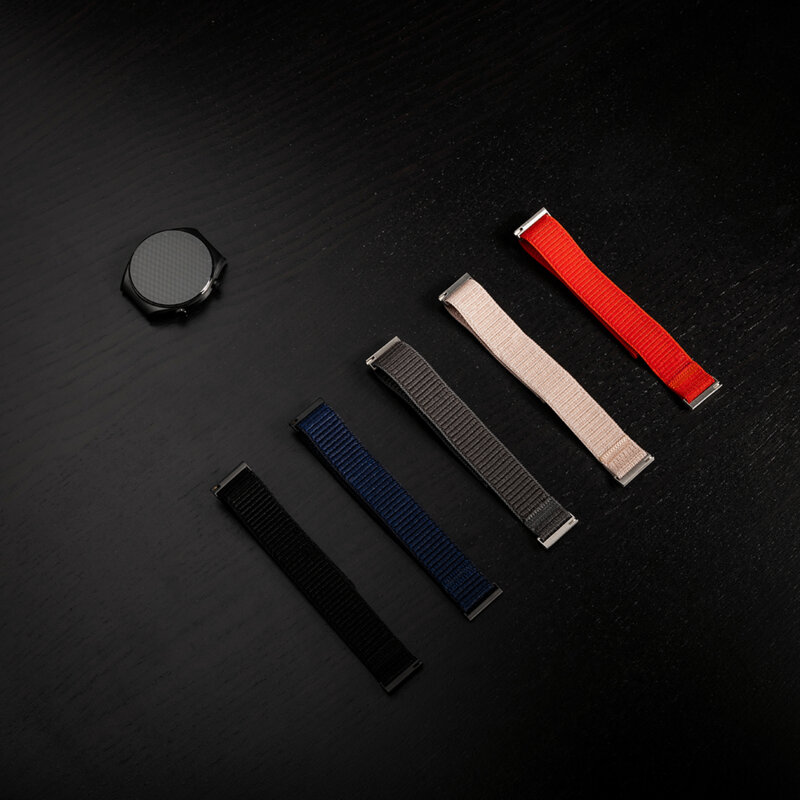 Curea Samsung Galaxy Watch6 44mm Fixed Nylon Strap, bleumarin