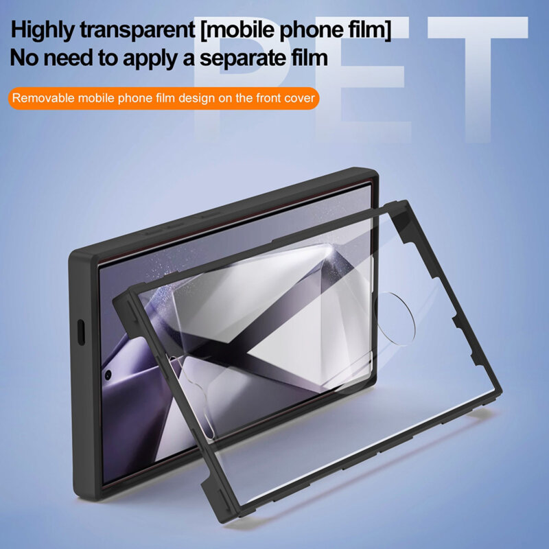 Husa 360° Samsung Galaxy S25 Ultra Techsuit ColorVerse MagSafe, albastru