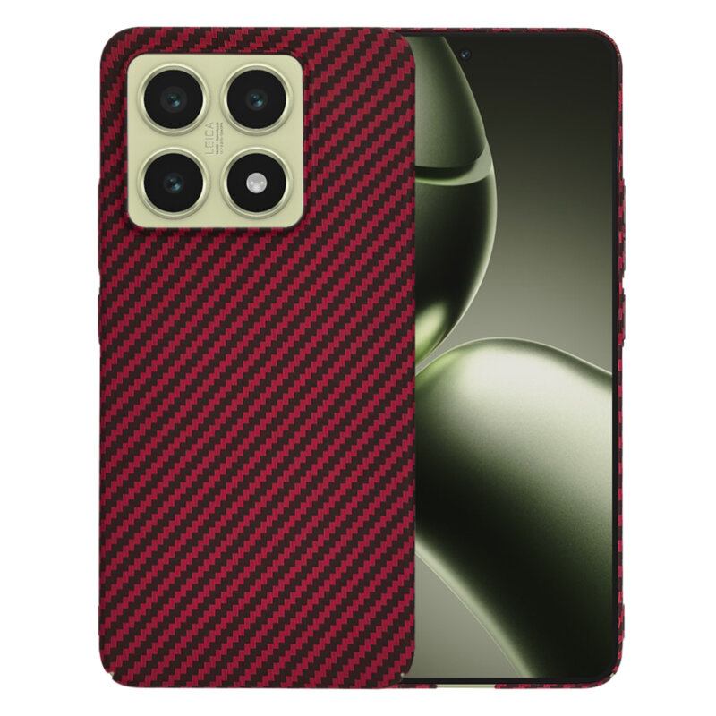 Husa Xiaomi 14T Techsuit Carbonite FiberShell, rosu