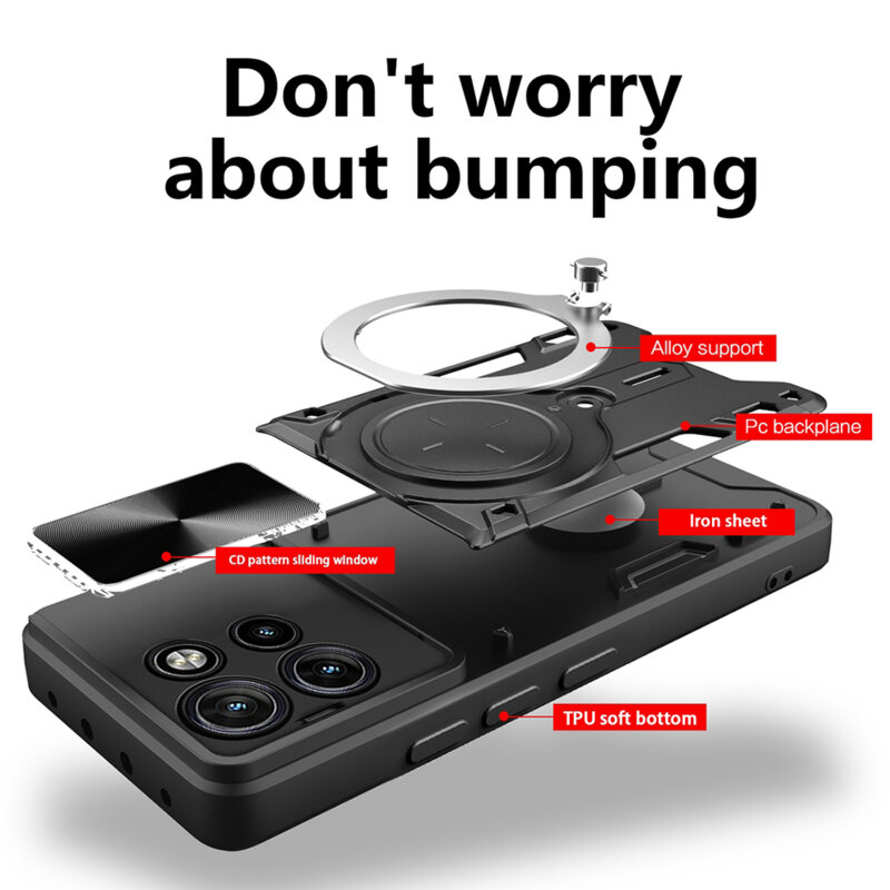 Husa Motorola Edge 50 Neo Techsuit CamGuard Pro, roz auriu