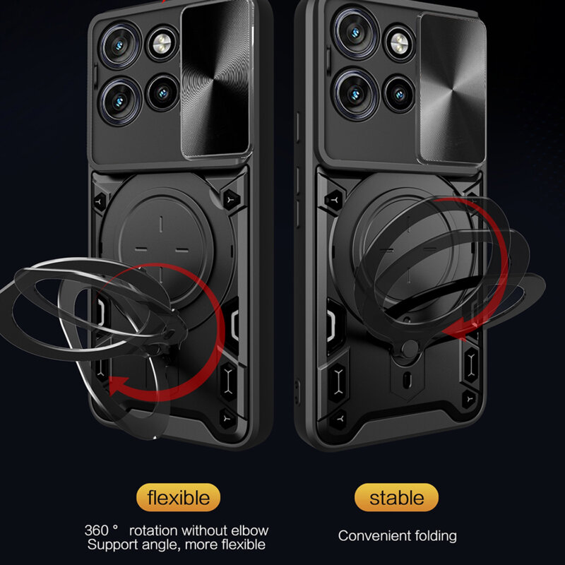 Husa Motorola ThinkPhone 25 Techsuit CamGuard Pro, roz auriu