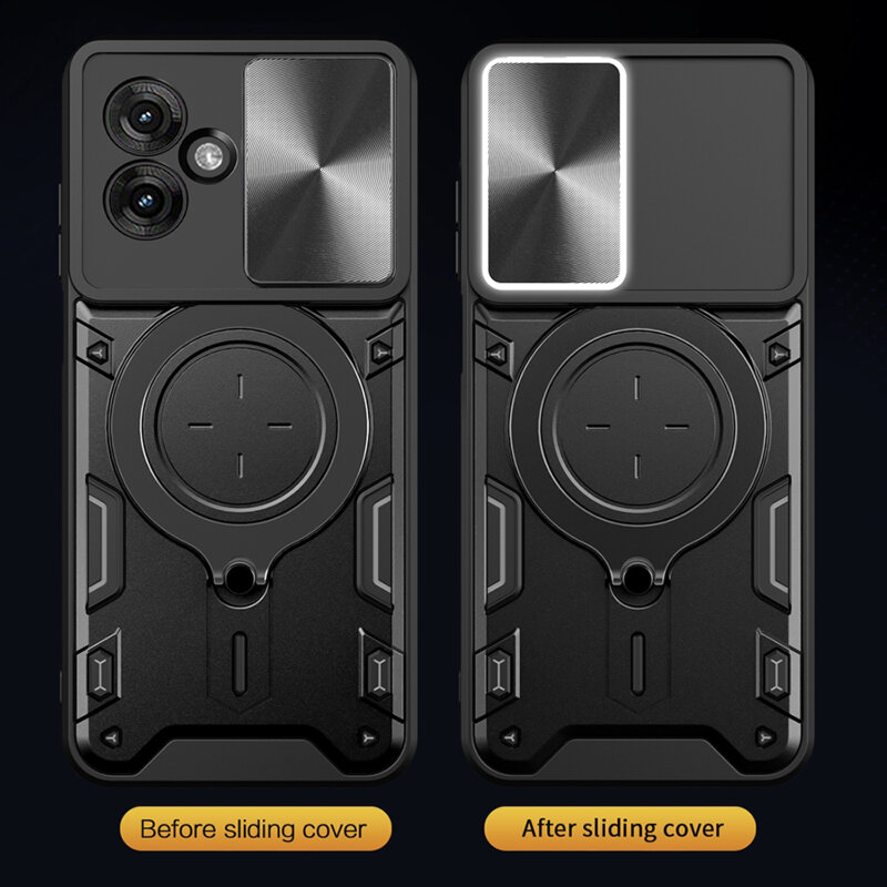 Husa Motorola Moto G55 Techsuit CamGuard Pro, roz auriu