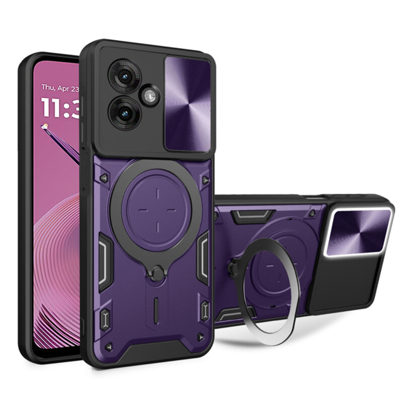 Husa Motorola Moto G55 Techsuit CamGuard Pro, mov