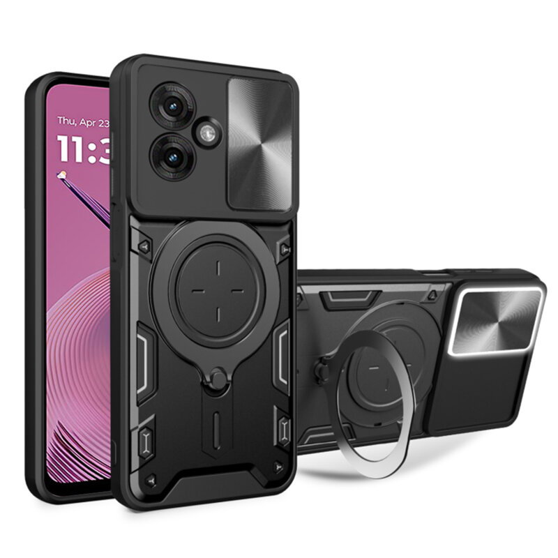 Husa Motorola Moto G55 Techsuit CamGuard Pro, negru