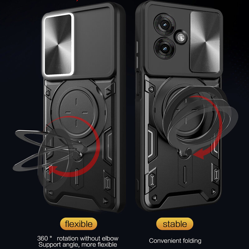 Husa Motorola Moto G55 Techsuit CamGuard Pro, negru